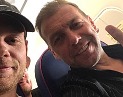 Bijzondere 'oer-Feyenoorder' in vliegtuig naar Tirana gespot